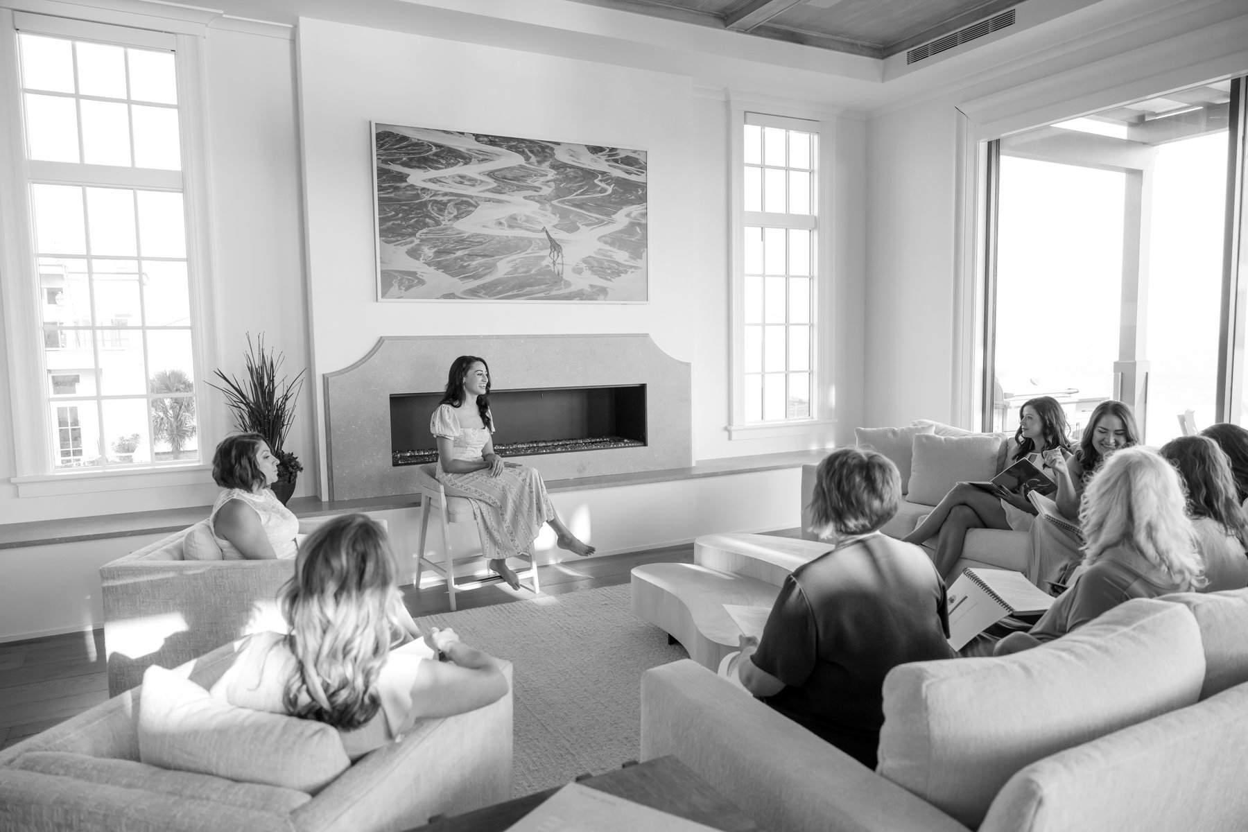 Women of the retreats together at 30A, Florida